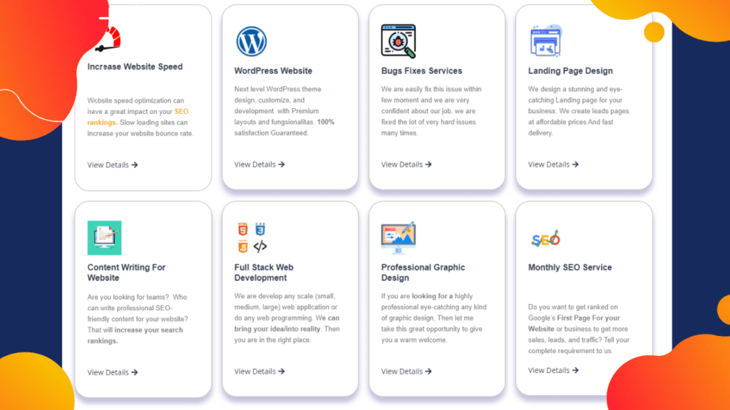 Services Box Elementor